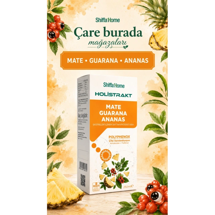 HOLİSTRAKT - Mate & Guarana & Ananas  İçeren Sıvı Ekstrat 250 Ml (Krom & Yeşilçay)