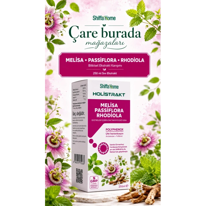 HOLİSTRAKT - Melisa & Passiflora & Rhodiola İçeren Sıvı Ekstrat 250 Ml (Lavanta & Papatya)