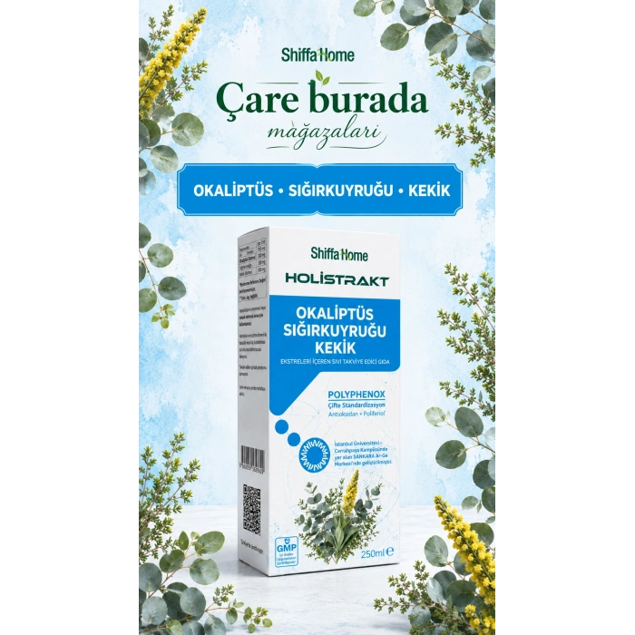 HOLİSTRAKT - Okaliptus & Sığırkuyruğu & Kekik İçeren Sıvı Ekstrat 250 Ml (Sinirliot & Hatmi & Ardıç)