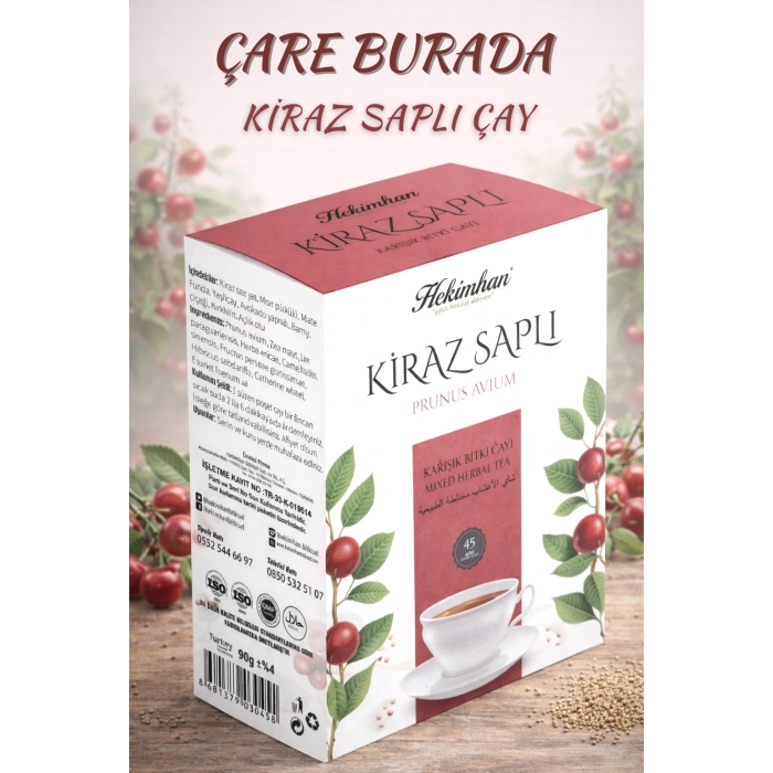 Kiraz Saplı Karışık Bitki Çayı (45li Süzen Poşet)