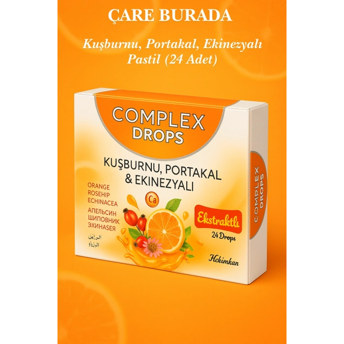 Kuşburnu & Portakal & Ekinezyalı (Pastil 24lü)