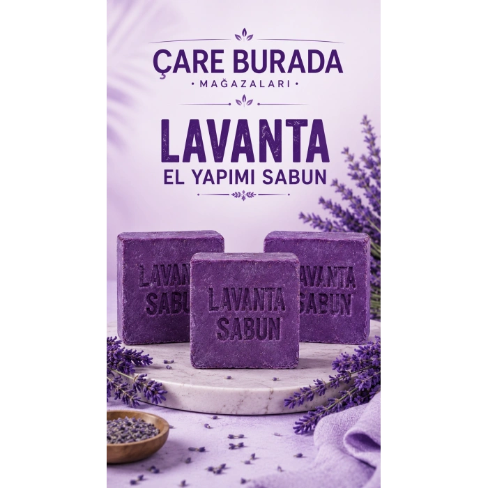 El Yapımı & Doğal Lavanta Sabunu (3 ADET)