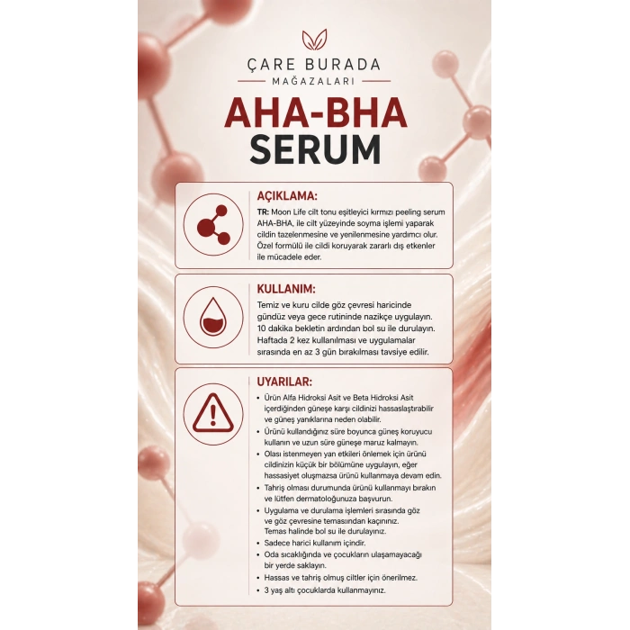 Moonlife - AHA & BHA Serum 30 Ml (%15 AHA & %2 BHA)