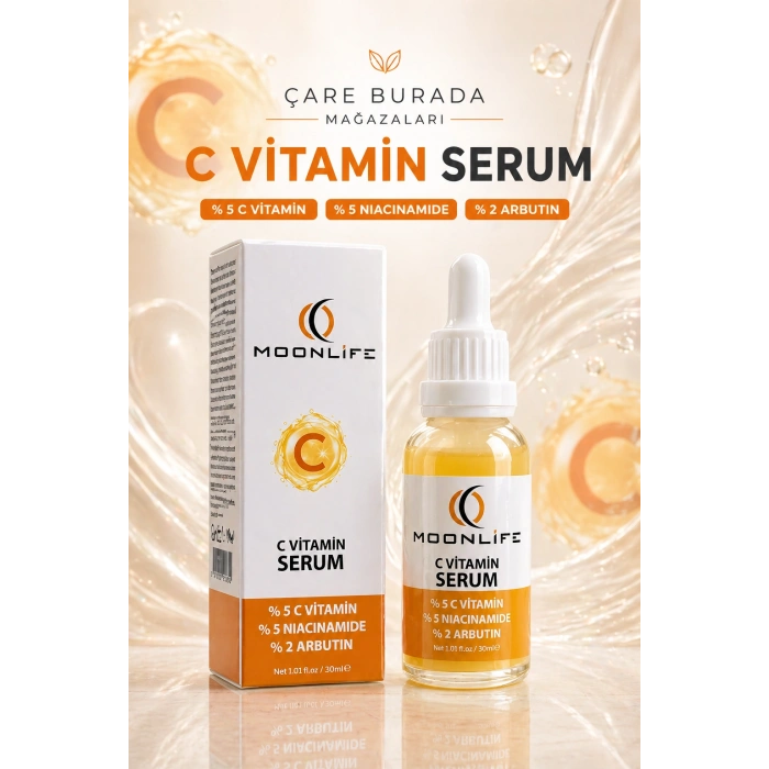Moonlife - C Vitamini Serum (%5 C Vitamini & %5 Niacinamide & %2 Arbutin)