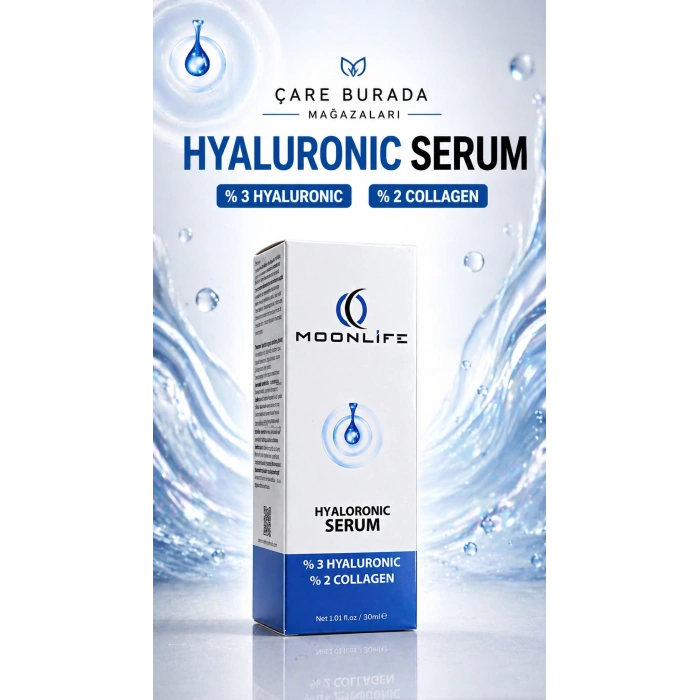 Moonlife - Hyaluronic Serum 30 Ml (%3 Hyaluronic Acid & %2 Kolajen)