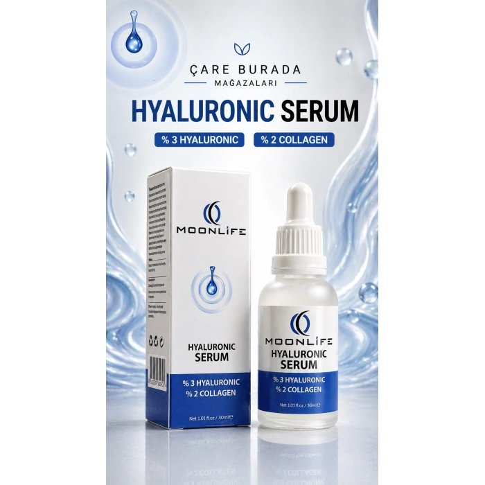 Moonlife - Hyaluronic Serum 30 Ml (%3 Hyaluronic Acid & %2 Kolajen)