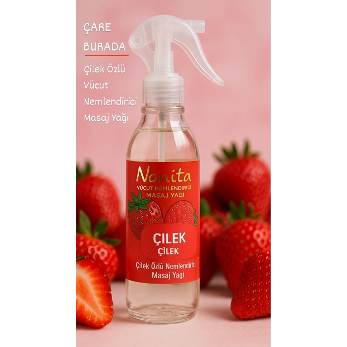 Nonita - Çilek Özlü Vücut Nemlendirici Masaj Yağı 150 Ml