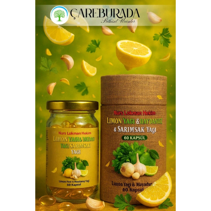 Nurs Lokman Hekim - Limon + Maydanoz + Sarımsak Yağı Kapsül (60 Kapsül)