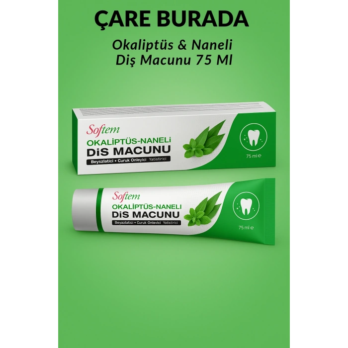 Okaliptüs & Naneli Diş Macunu 75 Ml (Beyazlatıcı & Çürük Önleyici & Yatıştırıcı)