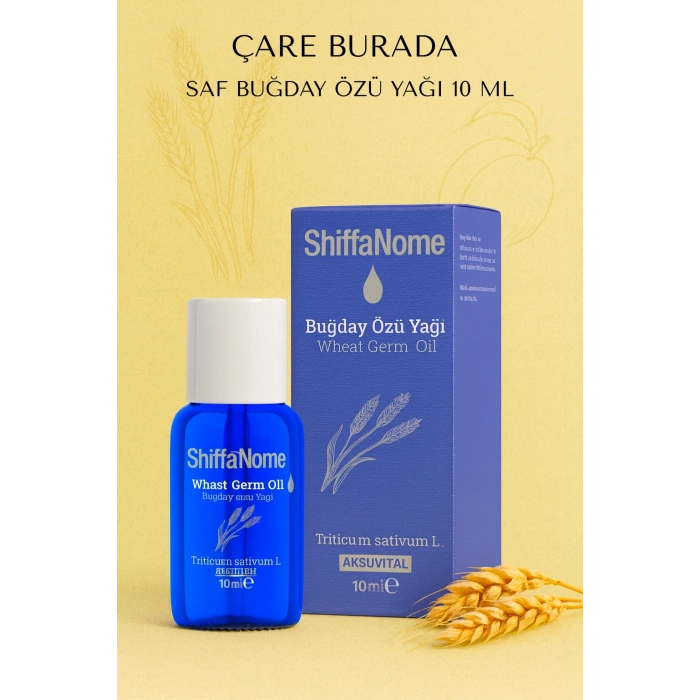 Saf Buğday Özü Yağı 10 Ml (Haricen & Dahilen Kullanıma Uygun)
