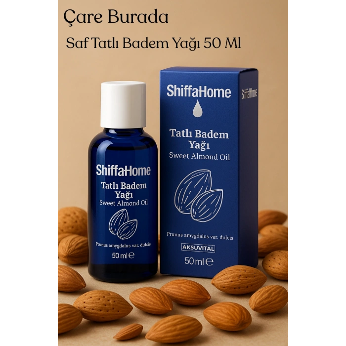 Saf Tatlı Badem Yağı 50 Ml (Haricen & Dahilen Kullanıma Uygun)