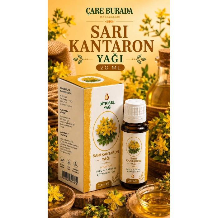 Sarı Kantaron Kapsül (60 Kapsül) + Sarı Kantaron Yağı 20 Ml (Haricen)
