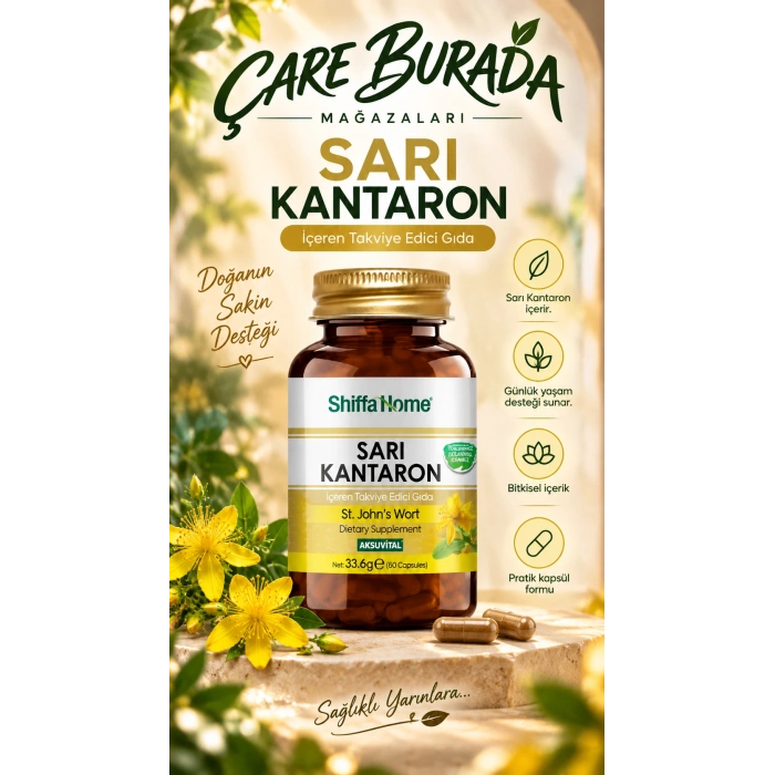 Sarı Kantaron Kapsül (60 Kapsül) + Sarı Kantaron Yağı 20 Ml (Haricen)