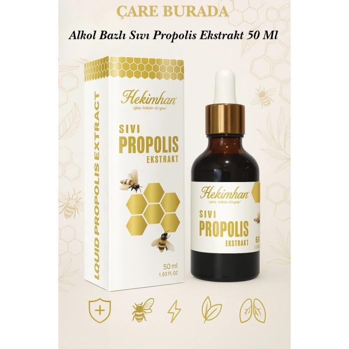 Sıvı Propolis Ekstrakt 50 Ml (Alkol Bazlı)