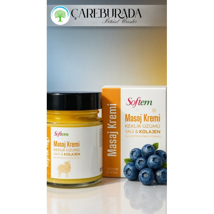 Kuyruk Yağı, Keklik Üzümü, Kolajen Masaj Kremi 200 ml