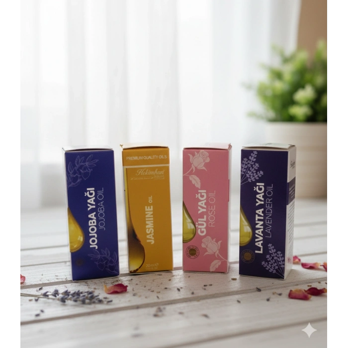 Yasemin Yağı 20ml - Gül Yağı 20 Ml - Lavanta Yağı 20 Ml - Jojoba Yağı 20 Ml