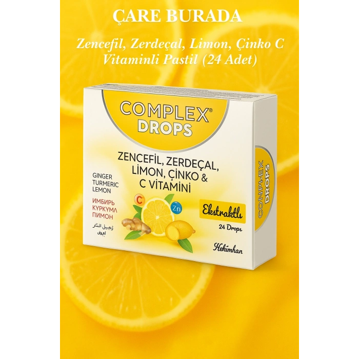 Zencefil & Zerdeçal & Limon & C Vitaminli Pastil (24lü)
