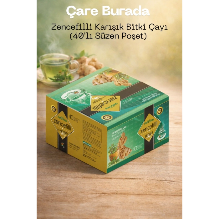 Zencefilli Karışık Bitki Çayı (40lı Süzen Poşet)