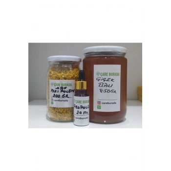 Doğal Arı Poleni 200gr+doğal Çiçek Balı 850gr+ Propolis