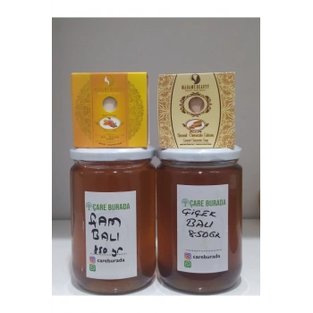 Çiçek Balı + Çam Balı 1700 Gr 2 Adet Bitkisel Sabun