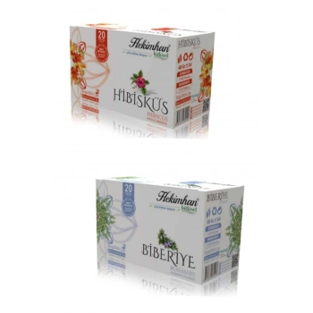Hibisküs 20 Li ve Biberiye 20 Li Süzen Çay