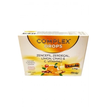 Complex Zencefil Zerdeçal Limon Çinko C-vitaminli Drops 24 Adet 62 G 6 Adet