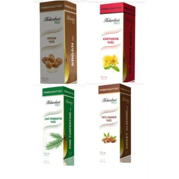 Argan Yağı 50 ml Çam Terebentin 50 ml Kantaron 50 ml Ve Tatlı Badem 50 ml