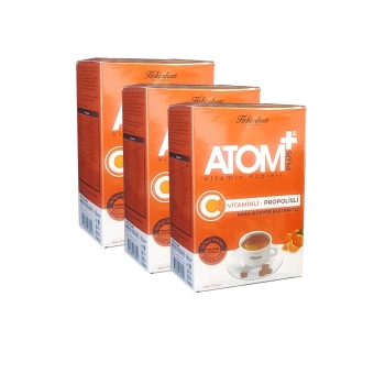3 Kutu Atom Çayı Atom Plus Vitamin Küpleri C Vitamin + Propolis Atom Küpü
