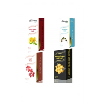 Kantaron 50 ml ve Alabalık 50 ml ve Hint 50 ml ve Propolis 50 ml