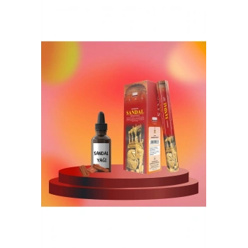 Sandal  Ağacı Günün Yorgunluğu Tütsü Seti 20 çubuk ve 20 ml yağ