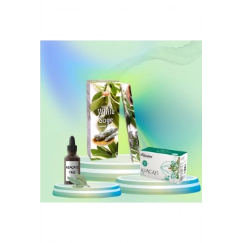 Anti Negatif Seti Adaçayı Tütsü 20 çubuk + Yağı 20 mi + Çayı 20 poşet