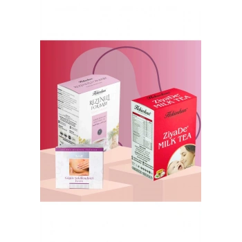 Anne Bebek Seti Rezeneli Bebek Çayı Emziren Anne Süt Çayı ve Göğüs Şekillendirici Krem