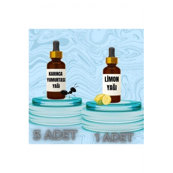 Tüy azaltıcı set 5 adet karınca yumurtası Yağı + 1 adet limon yağı