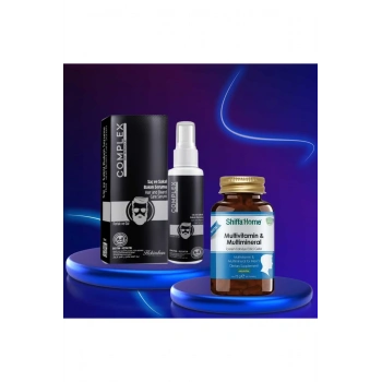 Saç ve Sakal Bakım Serumu Biotin ve Keratinli + Erkekler İçin Multivitamin ve Multimineral 60 Tab