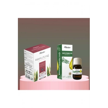 Bamya Çiçekli Bitki Çayı 40lı ve Bamya Tohumu Yağı 50 ml