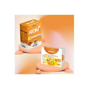 Atom Vitamin Küpleri C Vitaminli Propolisli Karamürver Ekstraklı + Pastil