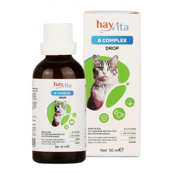 B Complex Vitamin 50ml - Kediler Için Tüy Sağlığını Destekleyici Multivitamin Damla