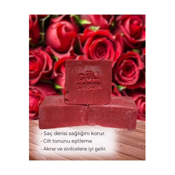 Gül Sabunu İçin Doğal El Yapımı 3 adet