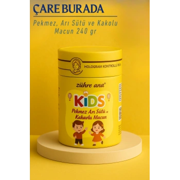 Kids Macun 240 gr (Pekmez, Arı Sütü & Kakao)