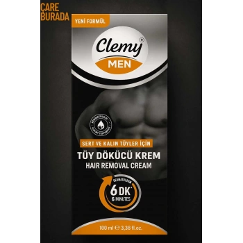 Clemy - Erkek Tüy Dökücü Kremi 100 Ml (Sert & Kalın Tüyler)