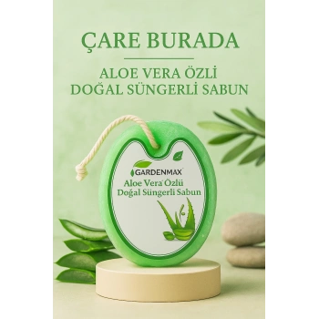 Gardenmax - Aloe Vera Özlü Doğal Süngerli Sabun