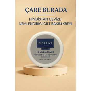 Roselive - Hindistan Cevizli Nemlendirici Cilt Bakım Kremi 150 Ml ( El & Yüz & Vücut)
