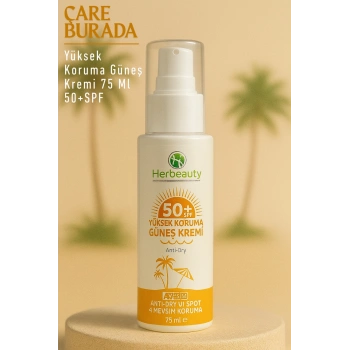 Herbeauty - Güneş Koruyucu Krem 50+ SPF (Panthenol, Hyaluronic Acid)