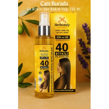 Herbeauty - 40 Bitkili Saç Bakım Yağı 150 Ml (Durulama Gerektirmez)