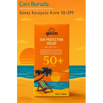 Queven - Güneş Kremi 50+SPF 50 Ml (Makyaj Altı Baz & Bariyer Onarıcı)