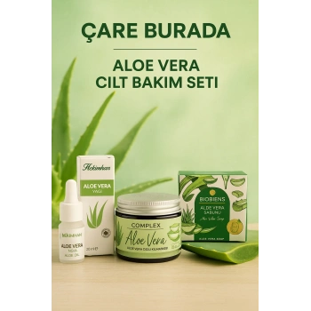 Aloe Vera Cilt Bakım Seti (Aloe Vera Yağı & Aloe Vera Kil Maskesi & Aloe Vera Sabun)