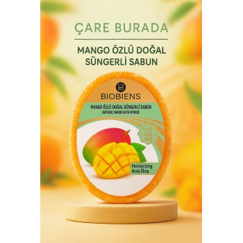 Biobiens - Mango Özlü Doğal Süngerli Sabun 135 Gr