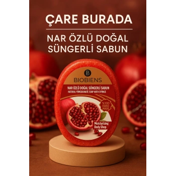 Biobiens - Nar Özlü Doğal Süngerli Sabun 135 gr