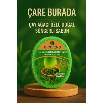 Biobiens - Çay Ağacı Özlü Doğal Süngerli Sabun 135 gr