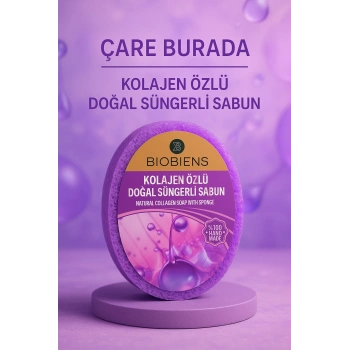 Biobiens - Kolajen Özlü Doğal Süngerli Sabun 135 gr